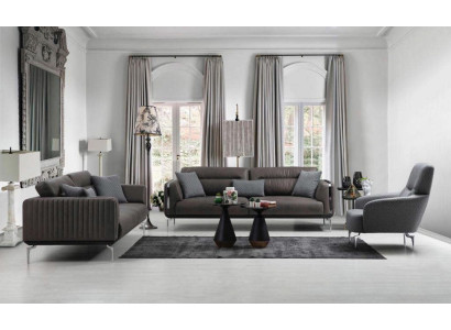 Sofas komplekts Sofa Garniturā Sofa 3+3+1 vietā Sēdētājs Moderns Poliesters Trīs vietu sēdeklis