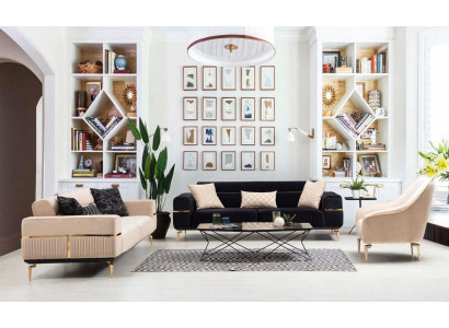 Sofas komplekts komplektu sēdvietu dīvāns 3+3+1 sēdvietas krēsls auduma dīvāns jauna