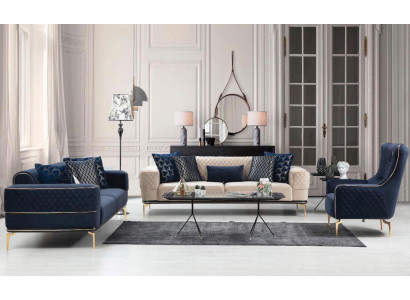 Sofas komplekts dīvāns Luxus krēsls 3+3+1 sēžamvieta Komplekts Moderns