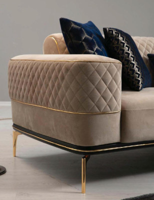 Sofas komplekts dīvāns Luxus krēsls 3+3+1 sēžamvieta Komplekts Moderns