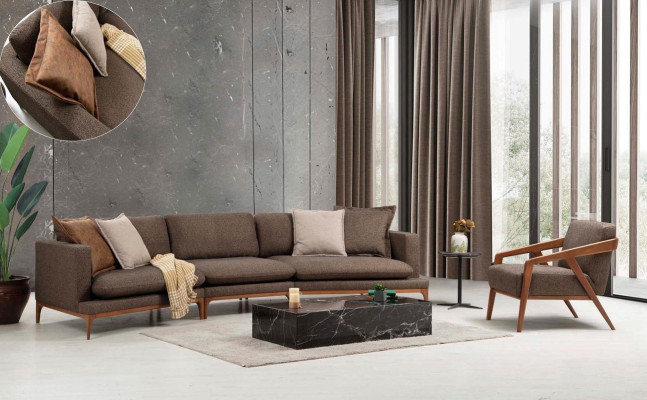 Sofas stūra dīvāns krēsls dīvāns stūris mājas krēsli luksusa kresls komplekts auduma jauns
