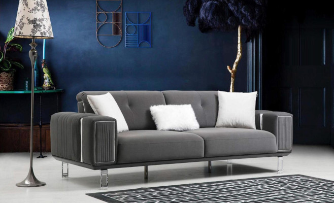 Sofa luksusa dīvāns komplekts 3+3+1 sēdvietu dīvāni krēsli auduma dizaina mēbeles jaunas