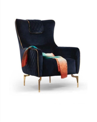 Krēsls Ar apaļiem atbalstiem Luksusa 1-vietīgs Polster Sēdvieta Dizaina Tekstila Sēdekļa Apgāds Moderns