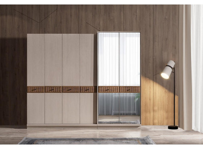 Elegants skapis Moderns stikla skapis Guļamistabas skapji