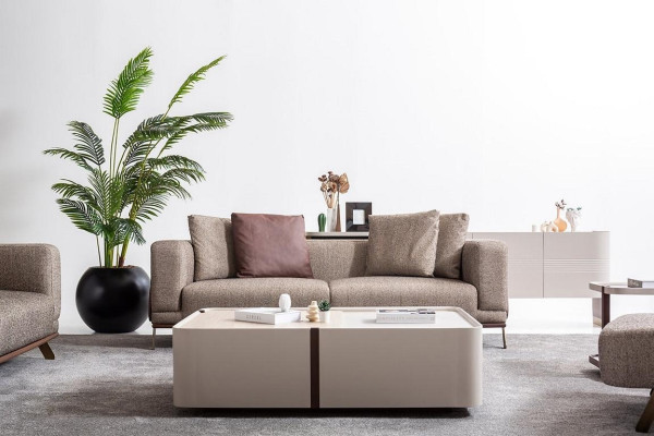 Luksusa dīvāns 4-vietīgie dīvāni Moderni mīkstajie dīvāni Tekstila dizainera dīvāns Jauns