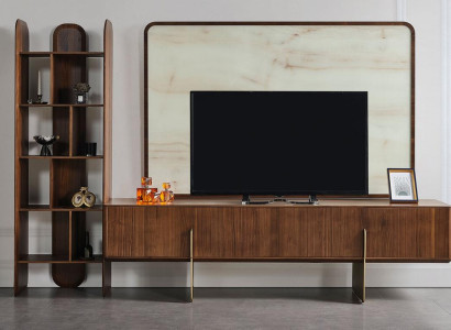 3 gabalu dzīvojamā istaba komplekts Moderns grāmatplauks TV zemais skapis un TV rāmis jauns