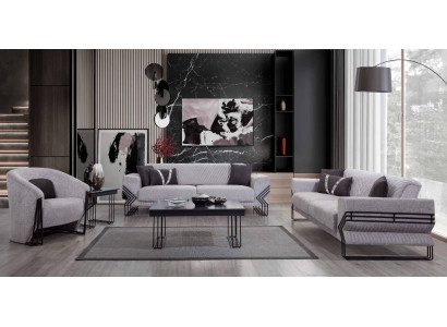 Pele sēdvietas moderns x2 polster sofas dizaineru krēsli galdi