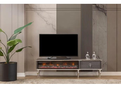 TV stikls Kamīns Metāls Koks MDF šķiedra Luxusmöbel новый Bāls RTV