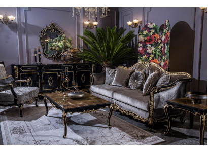 Sofa komplekts Dīvāns Komoda Blakusgalda galds Couchtisch Krēsli Sofas Komplekts 5 gab.