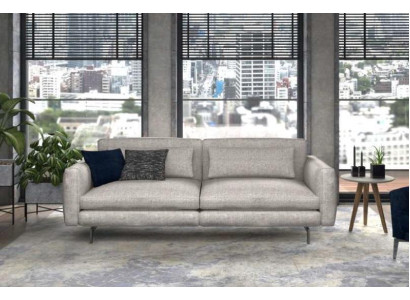 Trijvietīga sofa Mūsdienu dzīvojamās istabas mēbeles Tekstila dīvāni Pelēka Moderns stils