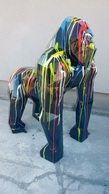 Dizainera Gorilla figūras statuja Modernas figūras statujas dekors Dārzs Jauns
