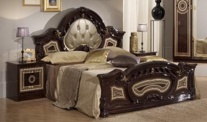 Chesterfield 3 gabalas komplekts Gulta 2x Nakts skapis Gultas Dubultzupa Viesnīcas Polster Konsole