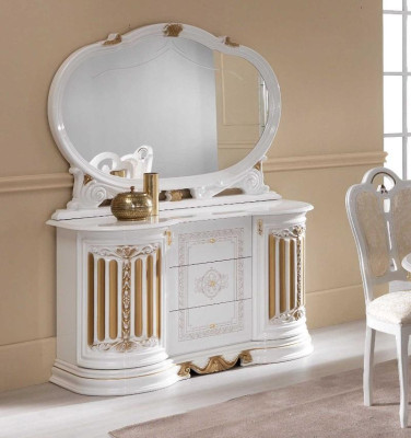 Klasiska komoda bufete ar spoguli xxl skapis kumode Itāļu mēbeles