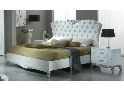 Luksusa gultas ādas gultas 160x200 Chesterfield guļamistabā Itālijā