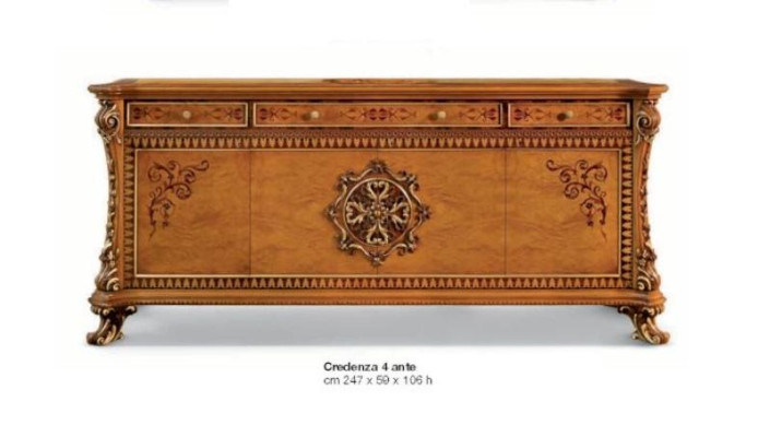 Luksusa komoda xxl Sideboard Kommode koka trauks Mēbeles skapis Brūns