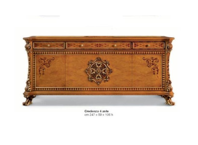 Luksusa komoda xxl Sideboard Kommode koka trauks Mēbeles skapis Brūns