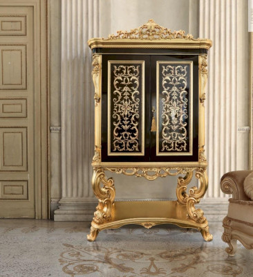 Bāra skapis Mājas bārs Bārs Vīna plaukts Vīna skapis Skapis Zelts Dzīvojamā istaba
