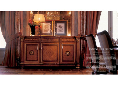  Sideboard Kommode Skapji Komenes Koka Dzīvojamās istabas mēbeles Skapja luksuss Brūns