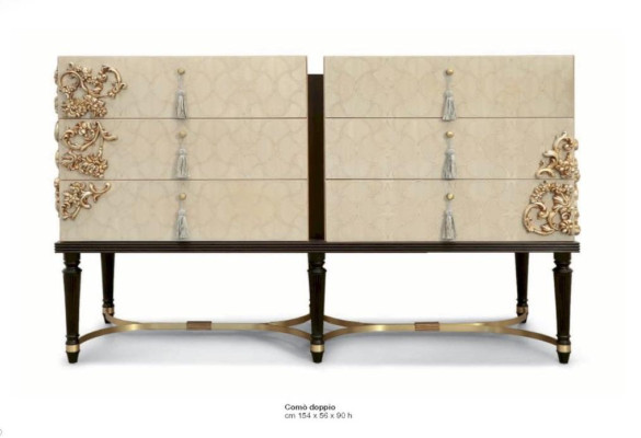 Komodē Sideboard Luxus Skapji Komodes Guļamistabai Koks Bežs