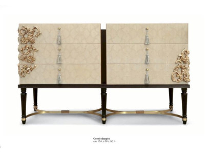 Komodē Sideboard Luxus Skapji Komodes Guļamistabai Koks Bežs