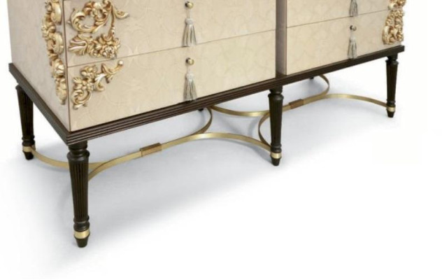 Komodē Sideboard Luxus Skapji Komodes Guļamistabai Koks Bežs