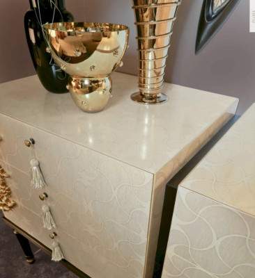 Komodē Sideboard Luxus Skapji Komodes Guļamistabai Koks Bežs