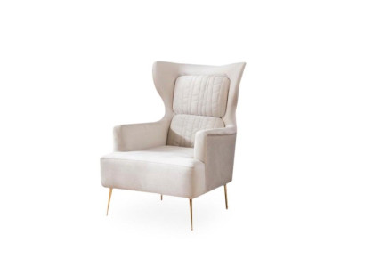 Krēsla 1-vietīgā sofa Ar tekstila audumu Dīvāns Spilvens dizains mēbeles Jauns Balti