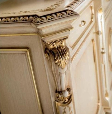 Kommode Sideboard Skapji Komodes koka dzīvojamās istabas mēbeles skapis luksusa beige.