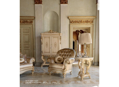 Sēdēt Chesterfield ausu krēsls 1 vietas sēdeklis audums Beige viesistaba.