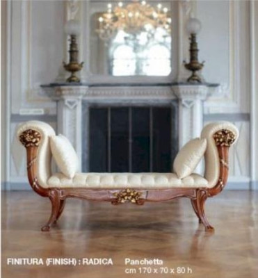 Chaiselounge Gulvāmvietas Chaise auduma dīvāns Baroka luksusa bēša polsteris Brūns