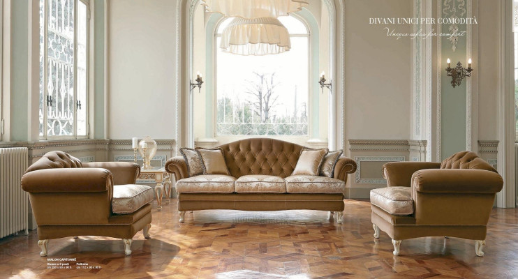 Krēsls Chesterfield Living Brown Polyester Sēžamvieta 1.