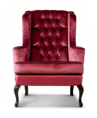 Krēsla Luxus Sitzer Sitz 1 audums Sarkanais Chesterfield dzīvojamā istaba mēbeles