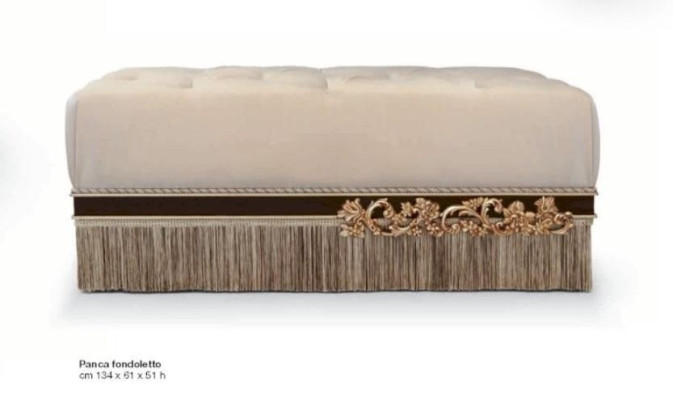 Chesterfield pakavs Ottomane mēbeļu pakavs apģērbs audums gaiši brūns luksuss