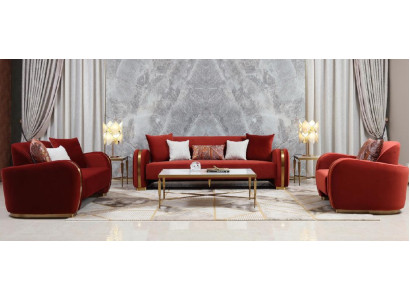 Sofas komplekts 3 vietām dizaina dīvāns Luxus grupā jaunais apmetnis
