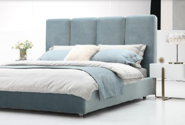 Dizainera gulta Zils 180x200 guļamistabas gulta tekstils viesnīcas luksusa apšuvums.