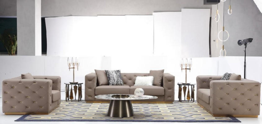 Sofas komplekts 3-vietīgs Moderns dīvāns Mēbeles Viesistaba Dizainera dīvāns Tekstils Jauns