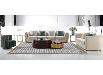 Sofas komplekts 3+2+1 sēdvietas Dizaina dīvāni Polster Couch Modernie tekstilie Atpūta