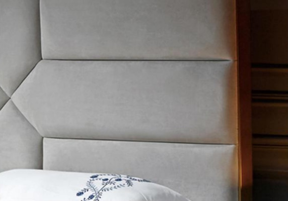 Divvietīgs gulta Krēsls Ģimenes gulta Dizains Luksuss Opaļi Polsterbett Dizaina gulta Tekstila gultas