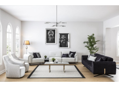 Sofa komplekts ar dizaina dīvāniem, dīvāniem, mīksti dīvāniem, dīvāniem stūra formā.