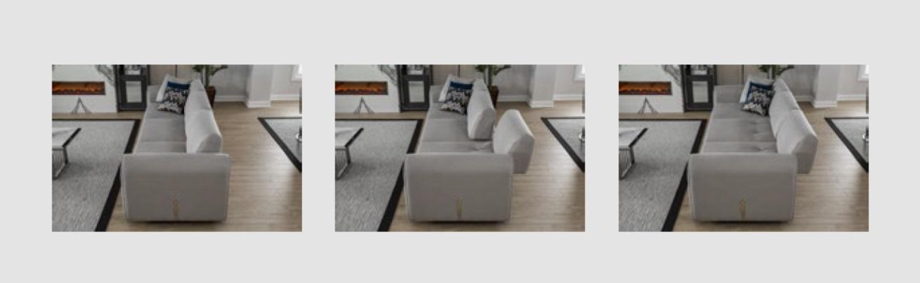 Sofas šķirnes 3+3+1 sēdvietu komplekts dizaina dīvānos ar auduma apdari un ādas dīvānu.