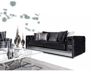 Chesterfield Sofa 3 sēdvietas moderns mūsdienīgs dizains auduma dīvāns jauns