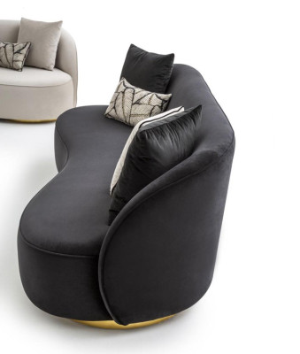 Luksusa dīvāns Mēbeles Dzīvojamā Istaba Četrviets Itāļu tekstils Mēbeles apaļas 4 vienās