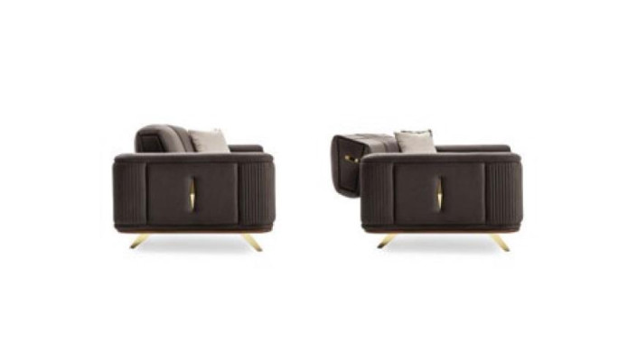 Sofas 4-vietīgs audums, liela mēbeļu mūsdienīga jaunā auduma dīvāns no poliestera Wohnzimmer.