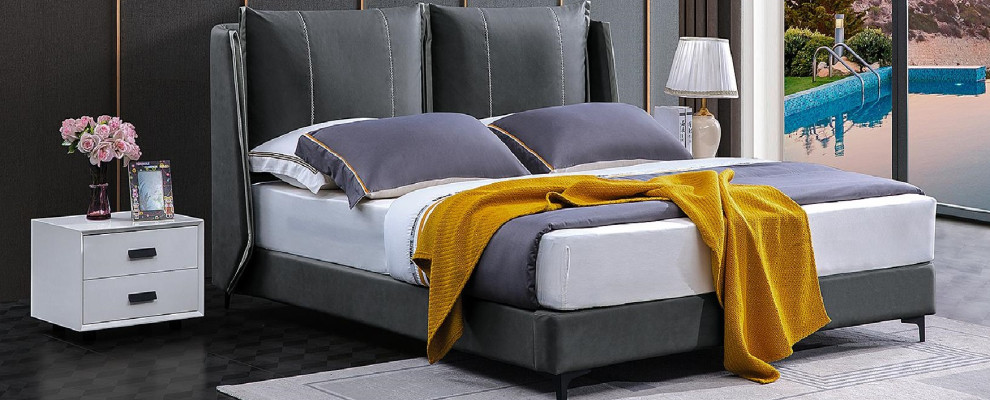 Divvietīga guļamistaba gultas luksusa divguļamā gulta bez mēbelēm viesnīcas iekārtojums mēbeles