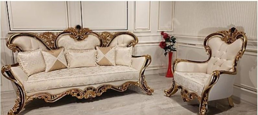 Dzīvojamā istaba Dīvāns Sofa Mēbeles Klasiska iekārtojums 3-vietīgs dīvāns