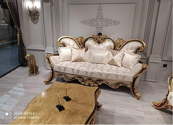 Dzīvojamā istaba Dīvāns Sofa Mēbeles Klasiska iekārtojums 3-vietīgs dīvāns
