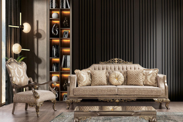 Koka galds Mēbeles galdi Sofa galds Klasiskie koka galdi Baroka galdi 119x79