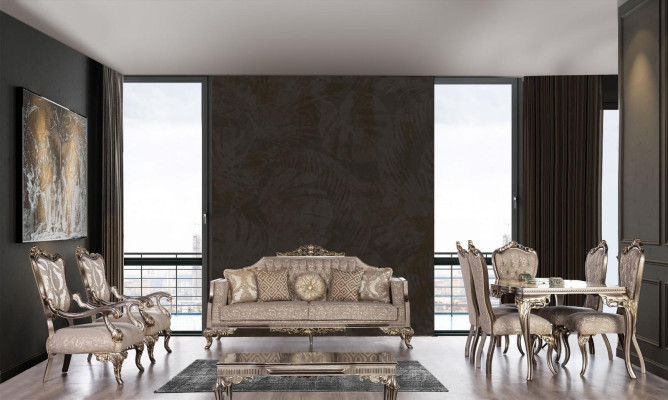 Koka galds Mēbeles galdi Sofa galds Klasiskie koka galdi Baroka galdi 119x79