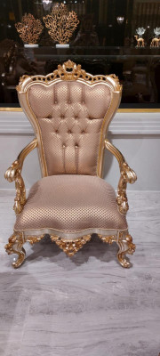 Beiger Chesterfield krēsla antīkais stils krēsli ar roku balstiem baroka un rokoka stilā mēbeles