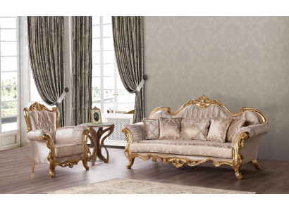 Sofas komplekts 3+1 sēdvietas dīvāns polster mēbeles komplekts Klasiskas sēdvietas.